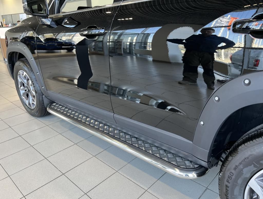 Пороги листовые с трубой 53 мм на Haval Dargo