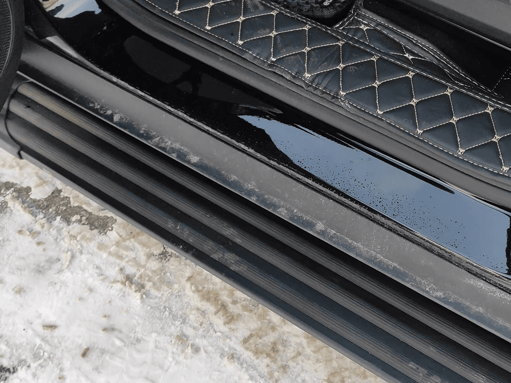 Пороги Алюминиевые Чёрные "Slim Line Black" 1820 мм на Хавал Дарго