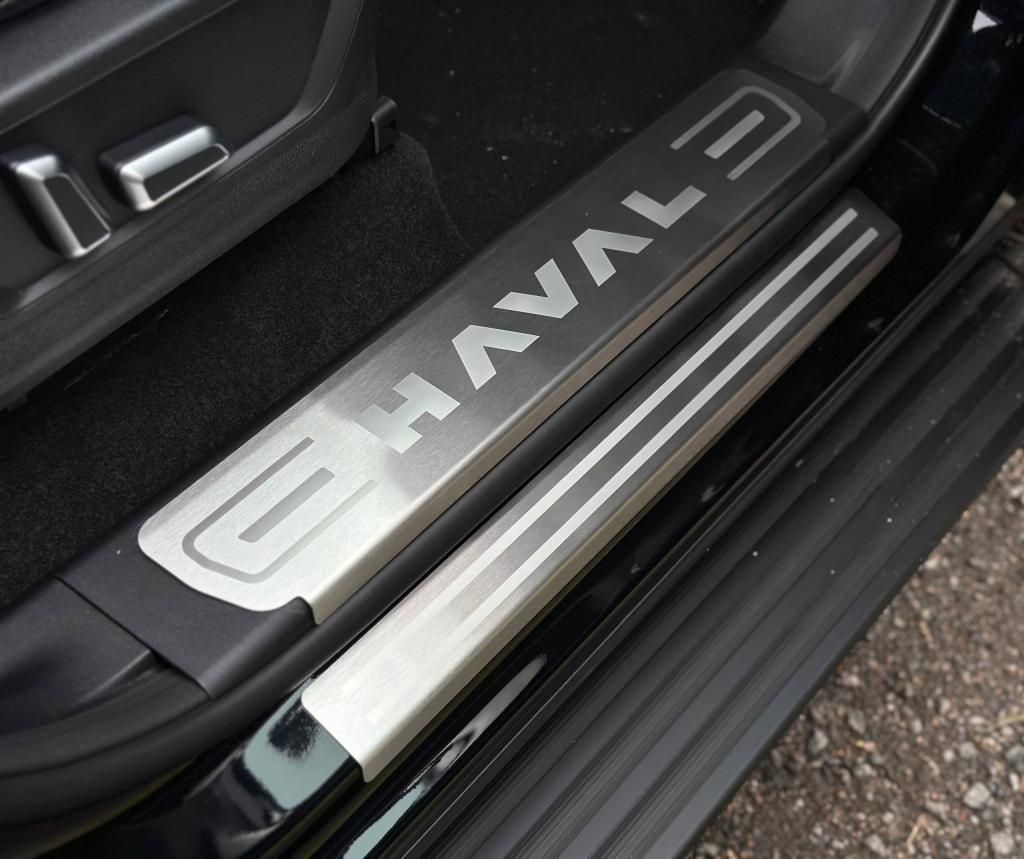 Накладки на пластиковые пороги (лист шлифованный надпись HAVAL) 4шт