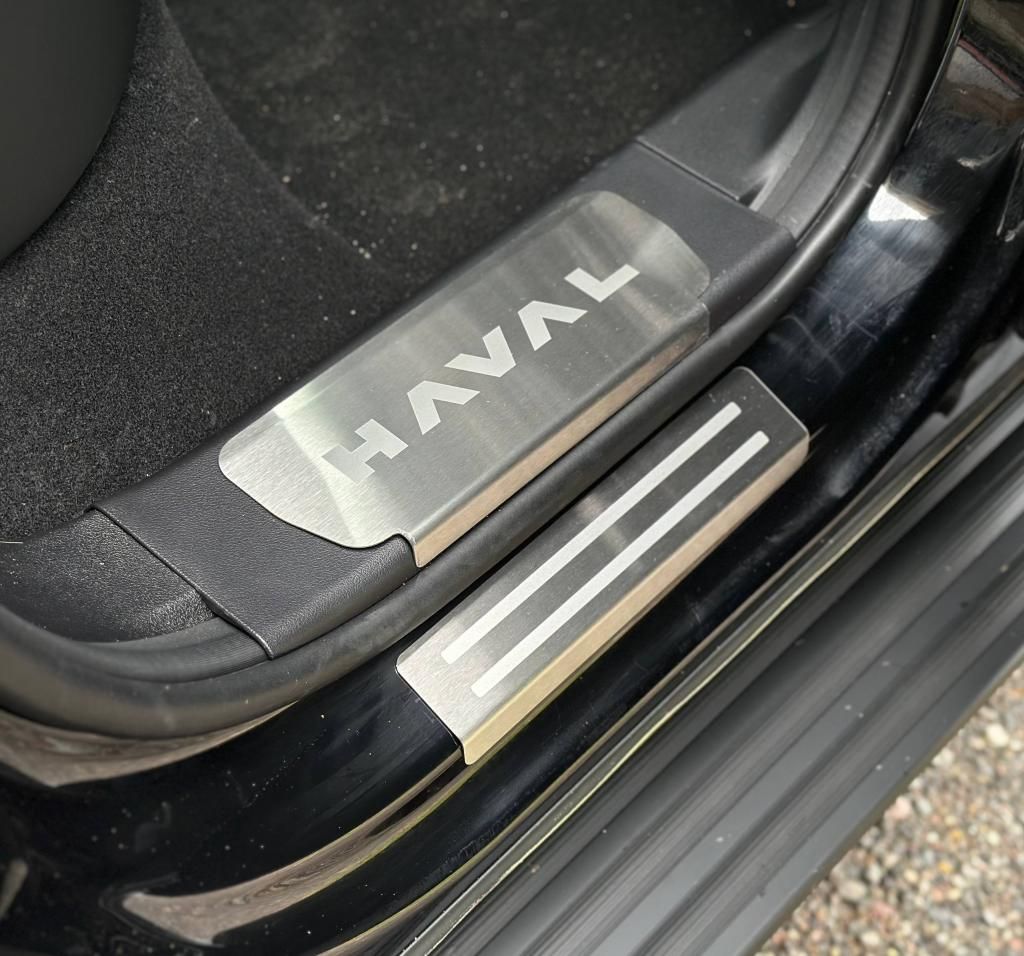 Накладки на пластиковые пороги (лист шлифованный надпись HAVAL) 4шт