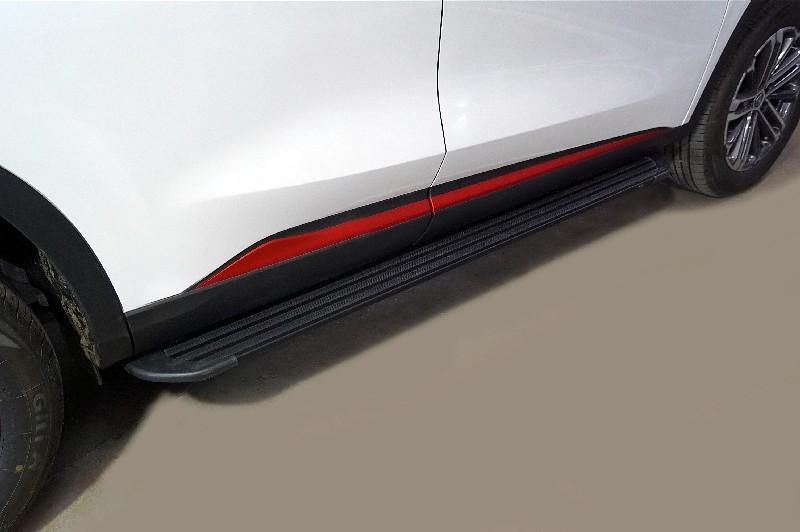 Пороги алюминиевые "Slim Line Black" 1720 мм