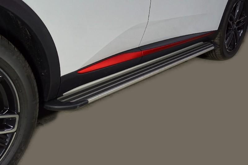 Пороги алюминиевые "Slim Line Silver" 1720 мм