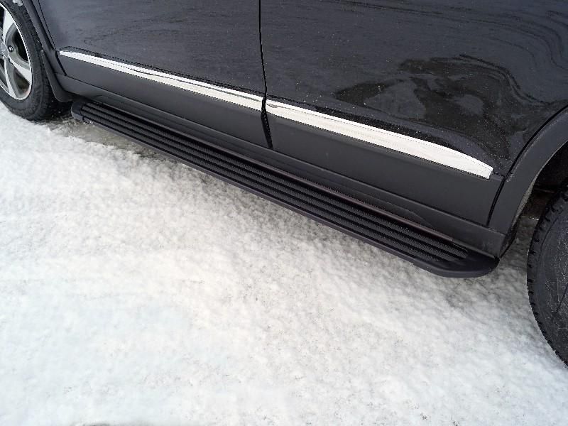 Пороги алюминиевые "Slim Line Black" 1720 мм