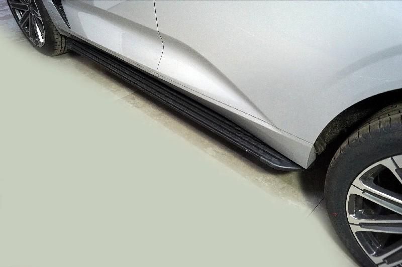 Пороги алюминиевые "Slim Line Black" 1920 мм на Changan UNI-K