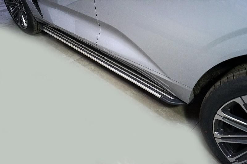 Пороги алюминиевые "Slim Line Silver" 1920 мм на Changan UNI-K