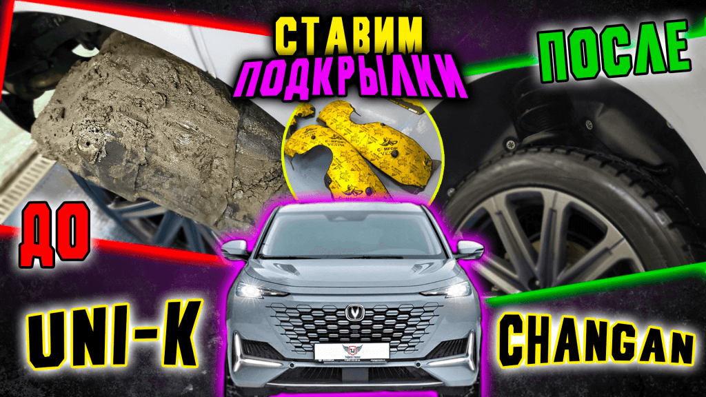 Подкрылки с шумоизоляцией на Changan UNI-K
